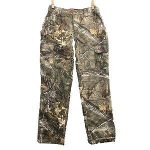 Browning Cargo Pants Women's Medium Realtree Camo Hunting Utility Streetwear Y2k